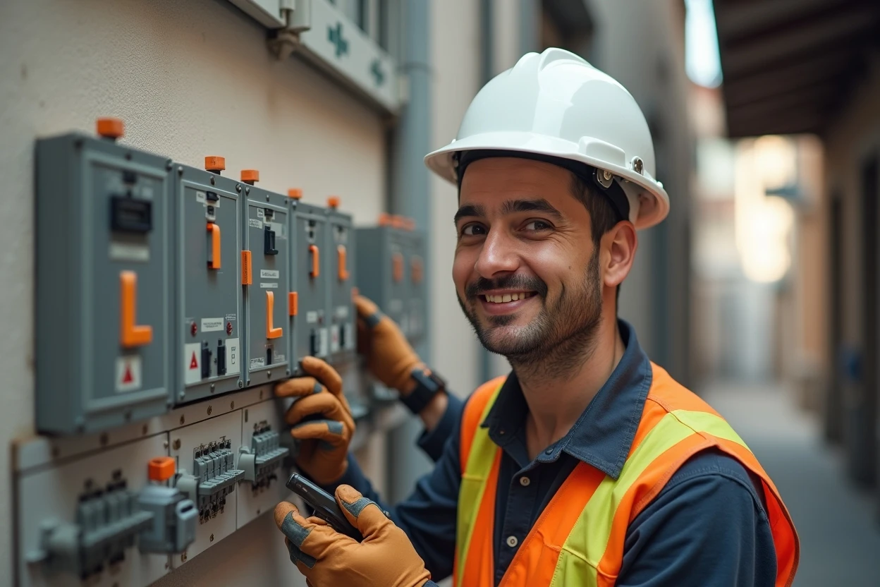 Tablero eléctrico con circuitos identificados